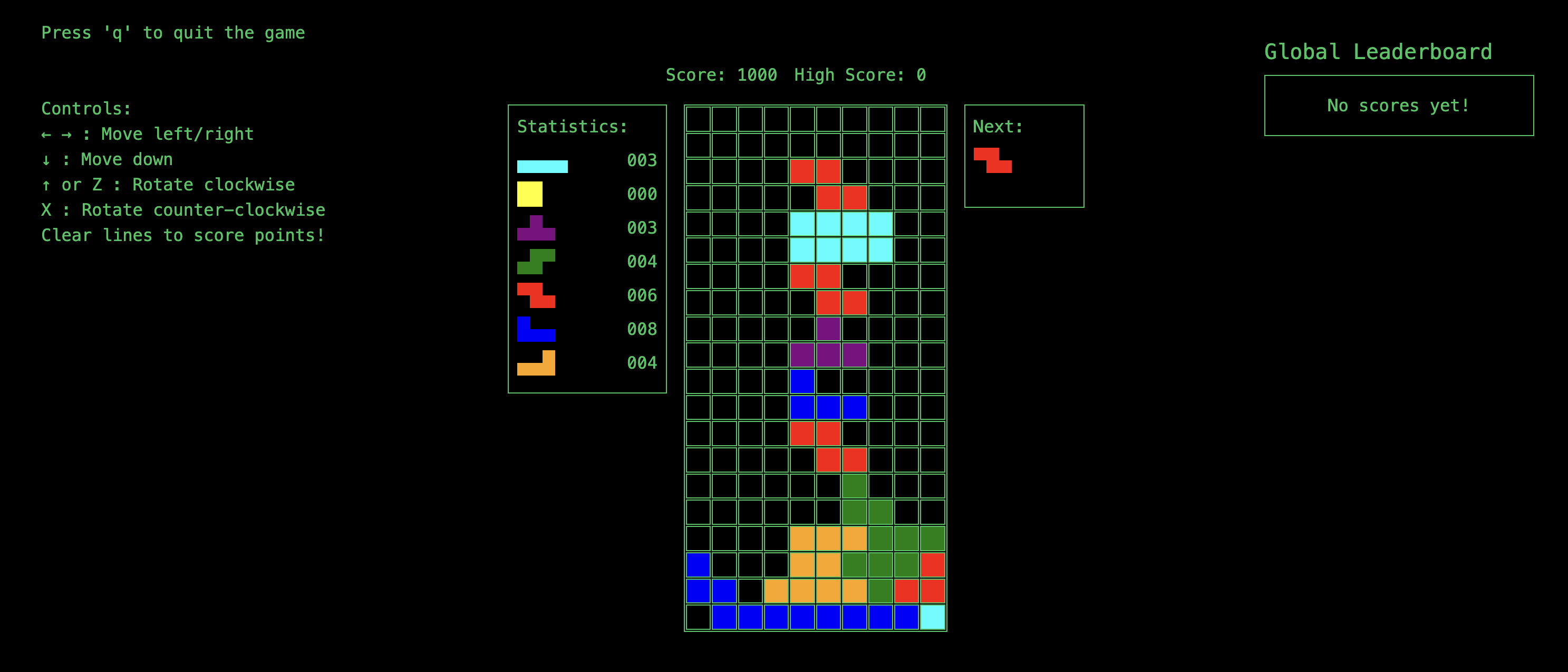 Tetris Game